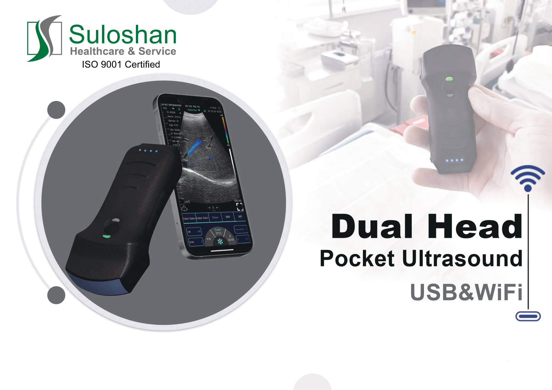 USB&WiFi dual head pocket ultrasound-VIP version C10TX C10HL